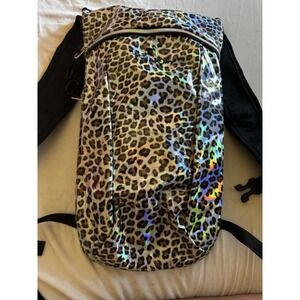 Hydration Backpack Reinos 2L Water Bladder Rave Essentials leopard hologram